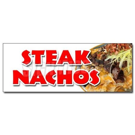 STEAK NACHOS DECAL Sticker Snack Melted Mexican Chili Tacos Tex Mex Food, D-48 Steak Nachos